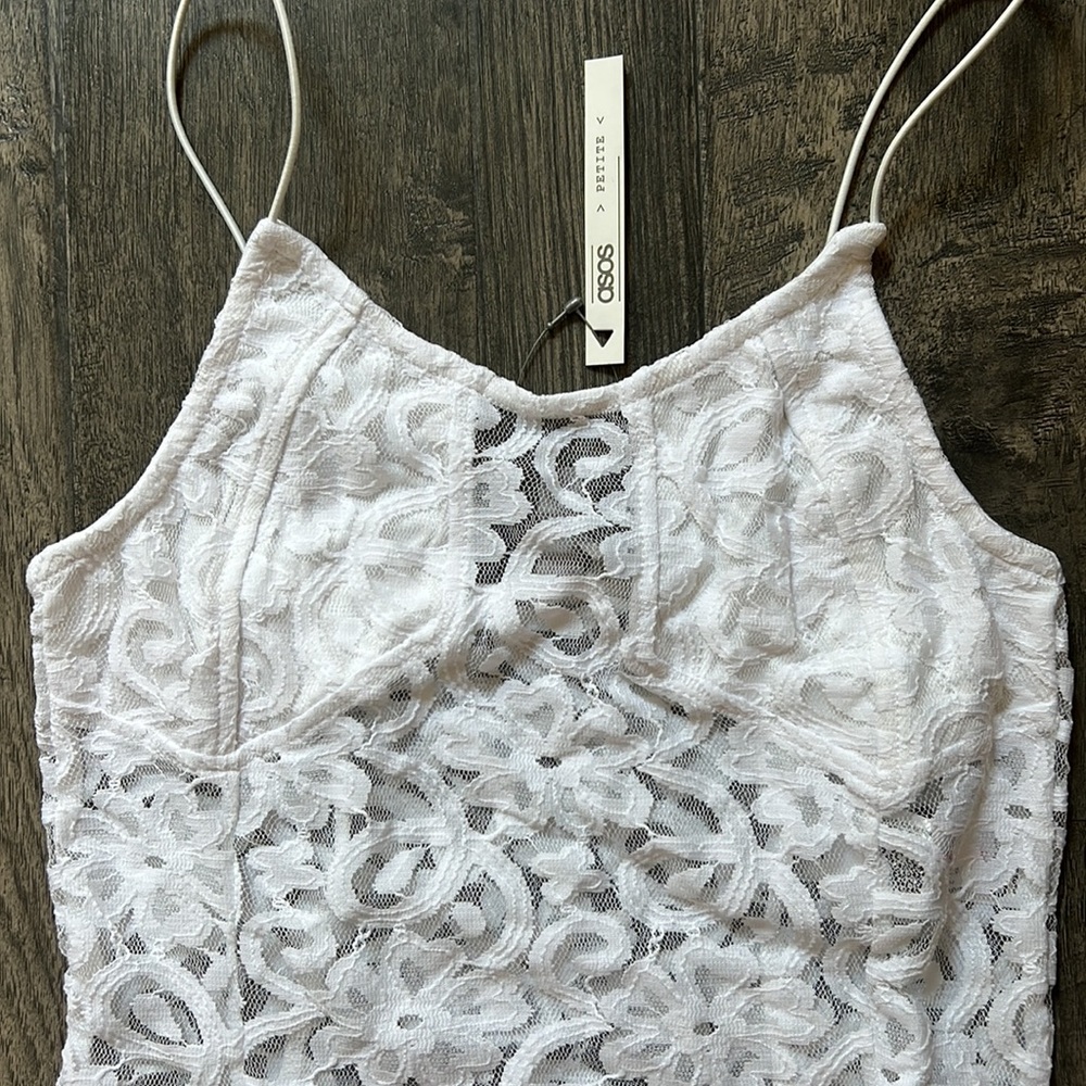 NWT asos bodysuit, white, 0 - Picture 3 of 6